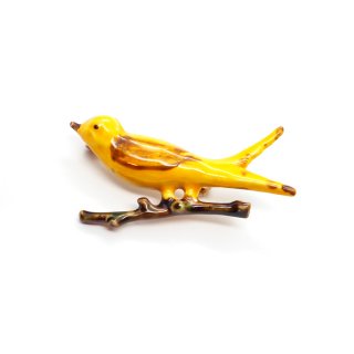 ORIGINAL BY ROBERT （オリジナル・バイ・ロバート）☆エナメル 黄色い小鳥のヴィンテージ・ブローチ