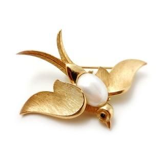 レア　TRIFARI ヴィンテージ　ターコイズ　カボション ブローチ 77989868_o1.jpg?20140721084843