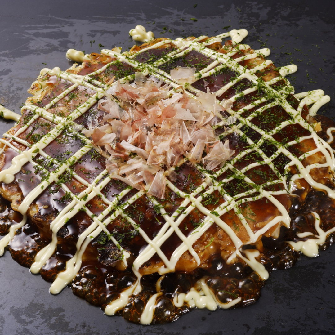 お好み焼きとスロベニアの赤ワイン