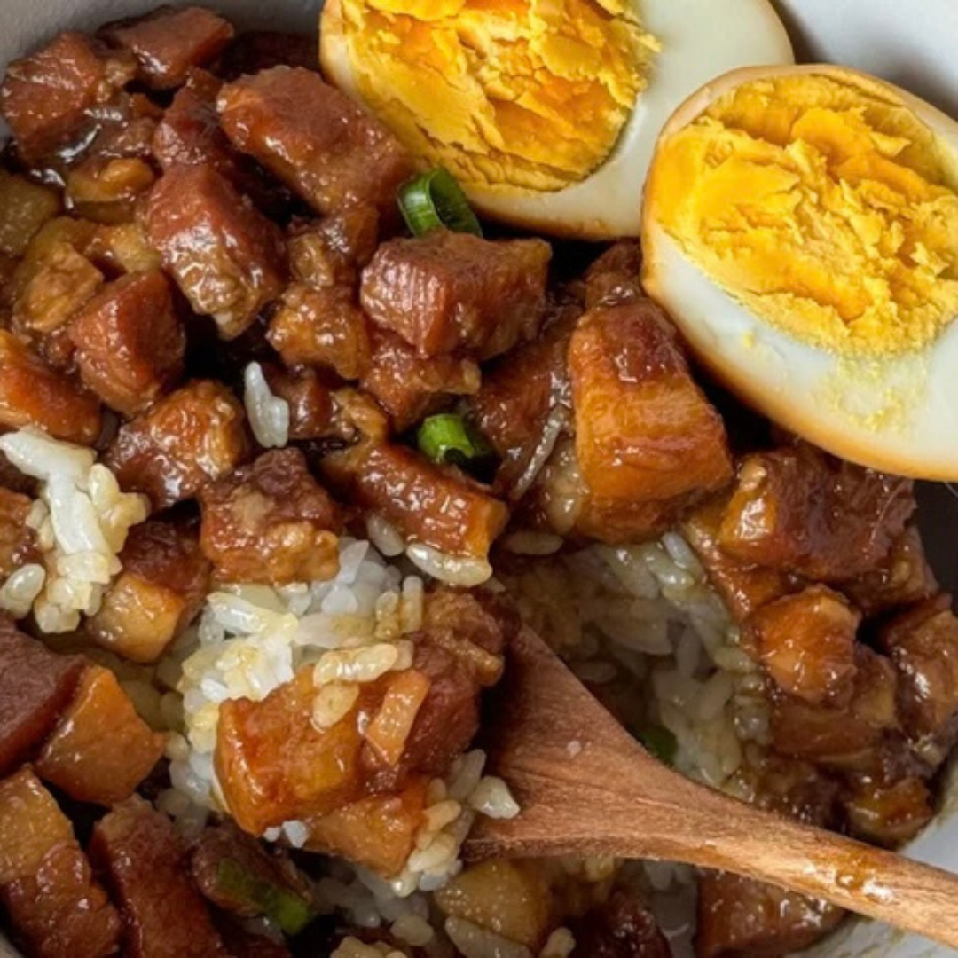 オレンジワインとルーローハン