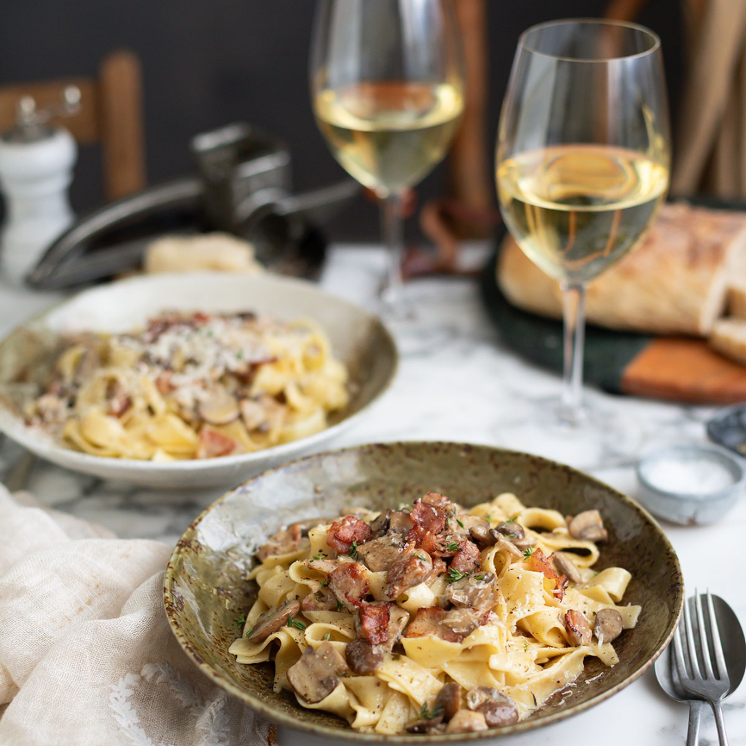 スロヴェニアのシャルドネに合うポルチーニ茸のパスタ
