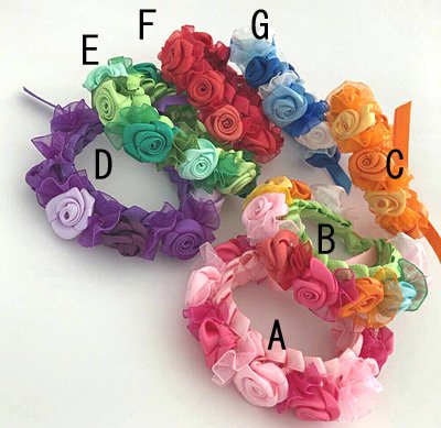 TinyRoseFlowercrown/bracelet　ぬいぐるみ用花冠/小さな薔薇のブレスレット - atelier-ribbon