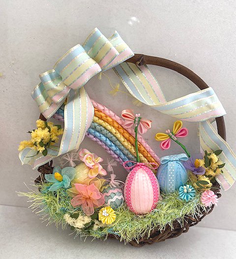 Egg and Fluer Spring Easter Wreath/エッグ＆フルール スプリング