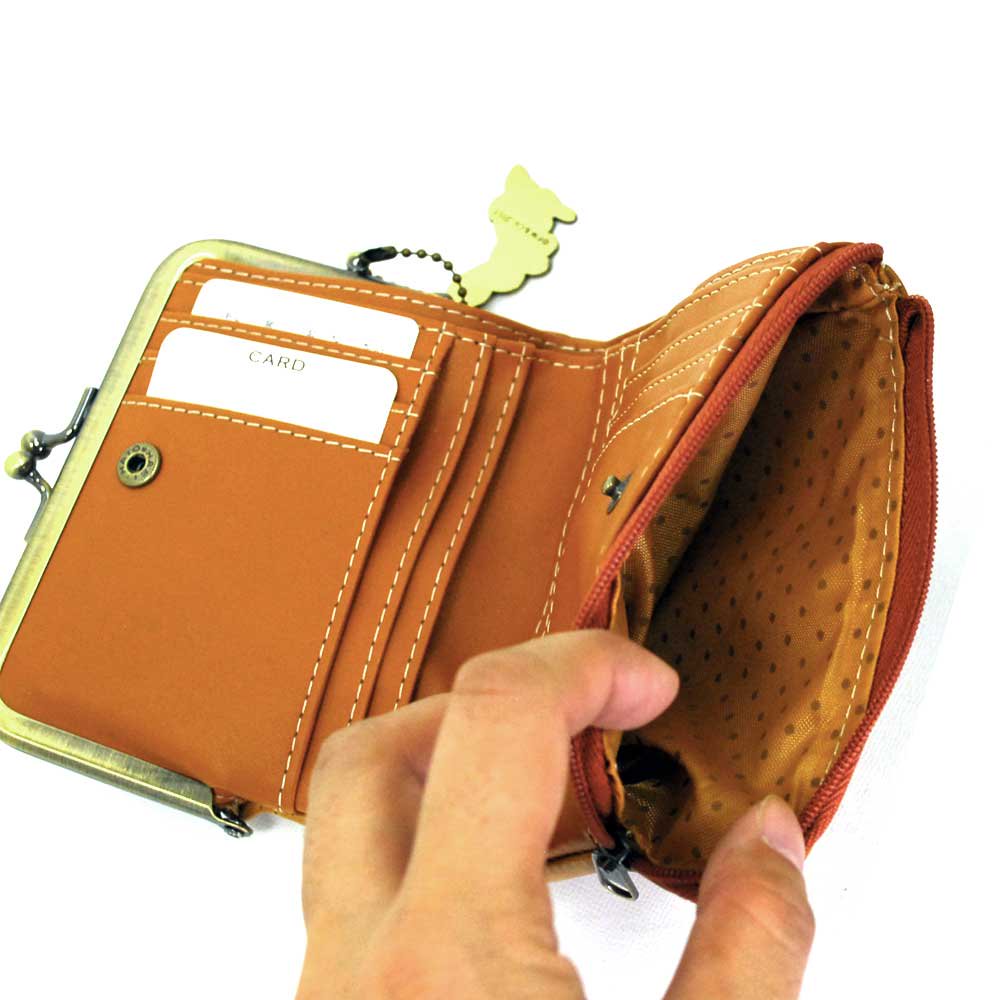 ピングー がま口つき財布（キャメル）　PR-012　PR