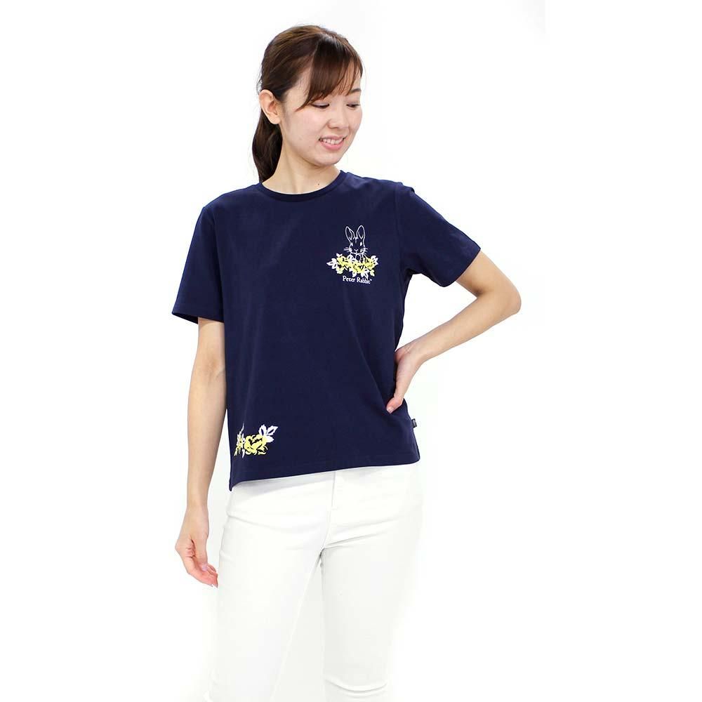 ローズtシャツ ネイビー L Pr ピーターラビットグッズ 公式オンラインショップ