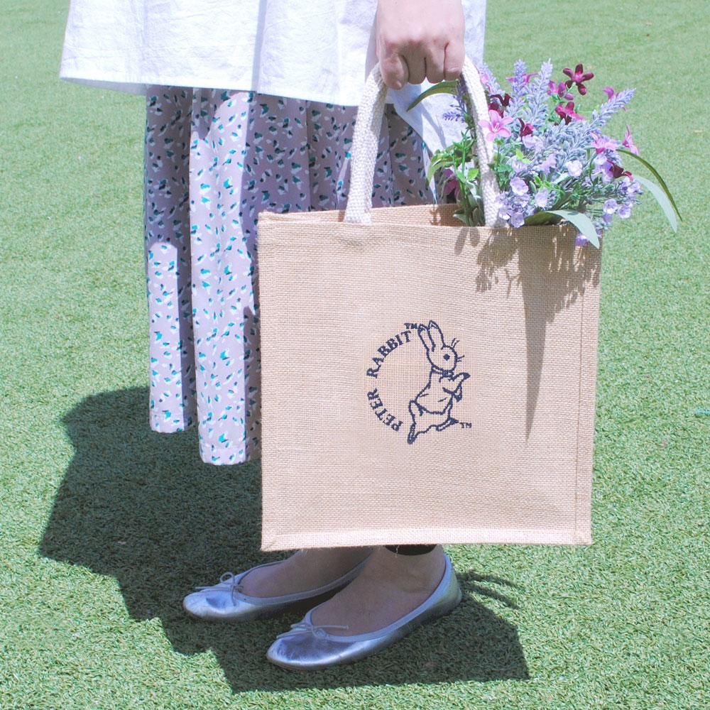 刺繍ジュートバッグ PR - ピーターラビットグッズ 公式