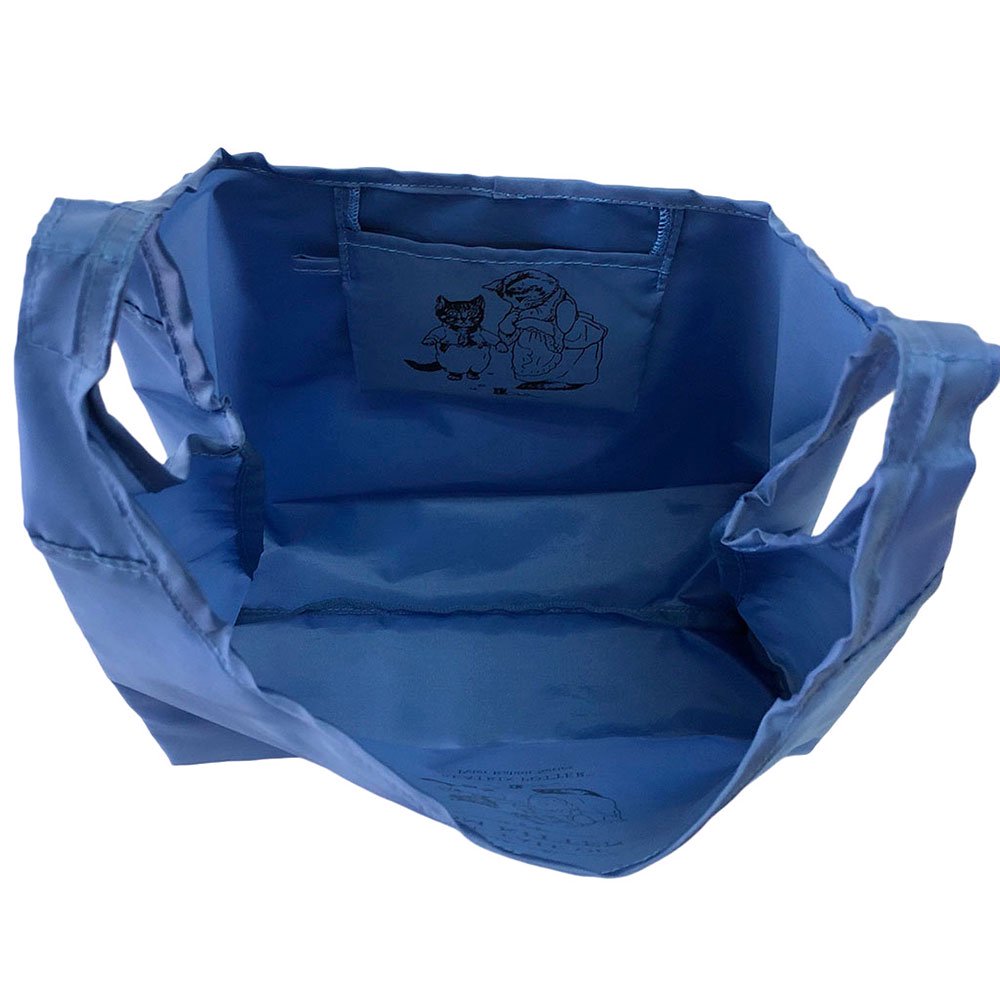 ピーターラビット コンパクトくり手エコバッグ　お弁当サイズ対応（ブルー）　#0612　PR