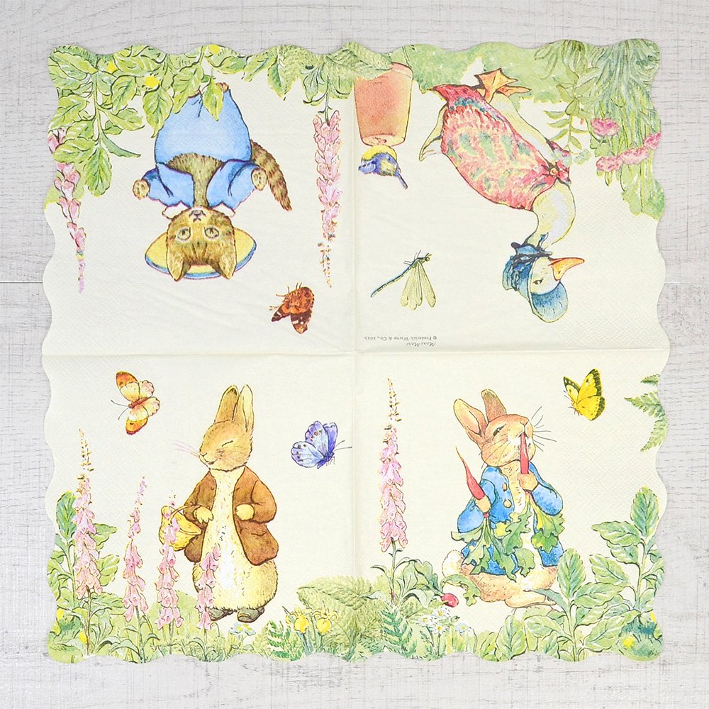 Peter Rabbit In The Garden Large Napkins　267160　PR - ピーターラビットグッズ 公式オンラインショップ