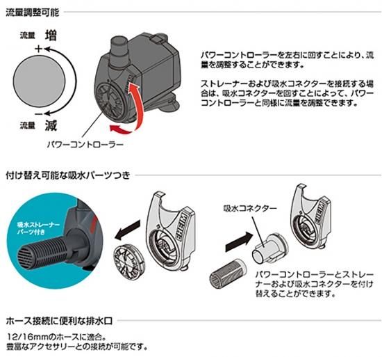 総合福袋 ナプコ 水中DCポンプ DC4000 軽々しい 流量調整コントロール付き 水槽用品