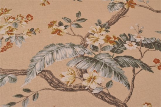 ローラ アシュレイ Laura Ashley フロレンティーン Florintine 花柄 ハーフリネン生地 英国輸入 布 生地通販 クロスフル Clothful