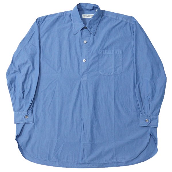 OUR LEGACY（アワー レガシー）POPOVER SHIRT - Antique Blue Parachute Poplin -  CHINATOWN RIX online store