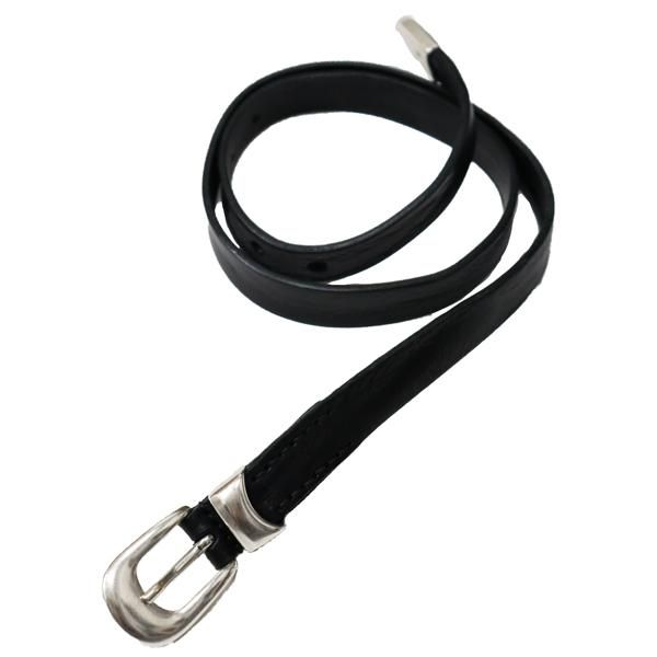 OUR LEGACY BELT 2 CM, Black Leather | www.innoveering.net