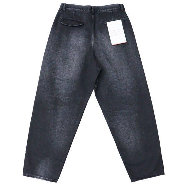 Gray Tone Cone Denim Two Tuck Tapered Pants -LIGHT FADE