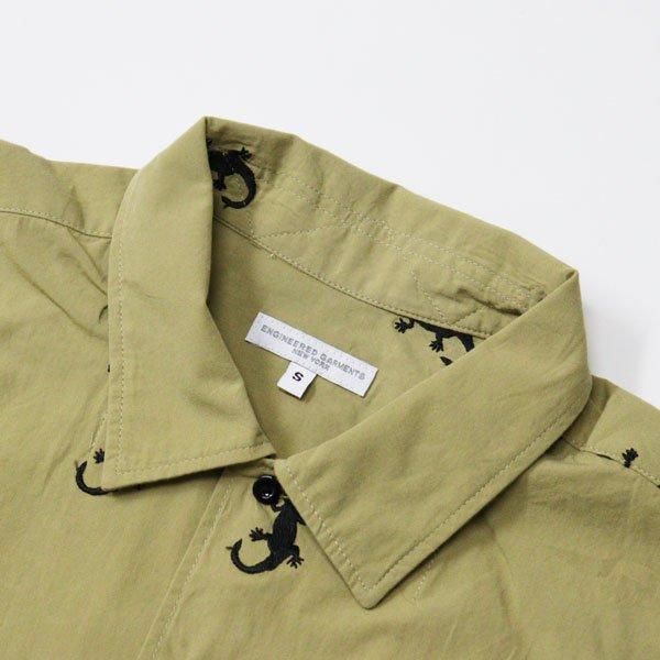 美品 エンジニアードガーメンツ キャンプシャツ 刺繍デザイン ベージュ XS ENGINEERED GARMENTS（エンジニアードガーメンツ）