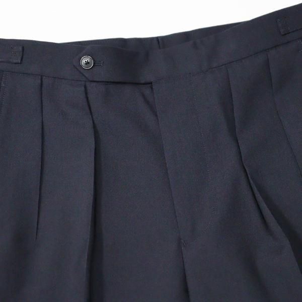 パンツ HEUGN Aaron sideadjust WidestraightPANTS HEUGN（ユーゲン）AARON ウールリネン2インプリーツサイド