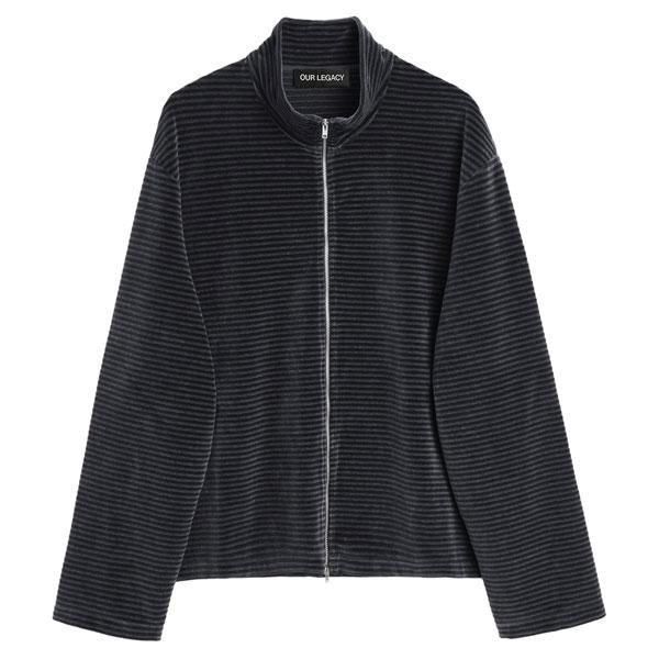 アワーレガシーSHRUNKEN FULLZIP POLO 44 Our Legacy - Shrunken Fullzip Polo Black Rib