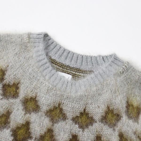 South2 West8 ユニーク模様 ニットセーター L アラン模様Vネックセーター（ニット/セーター）｜aran WOOLLEN