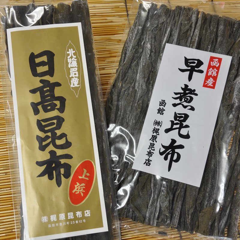 ○早煮昆布 １３０ｇ ○日高昆布 １３０ｇ - 函館朝市直行便 | 丸和