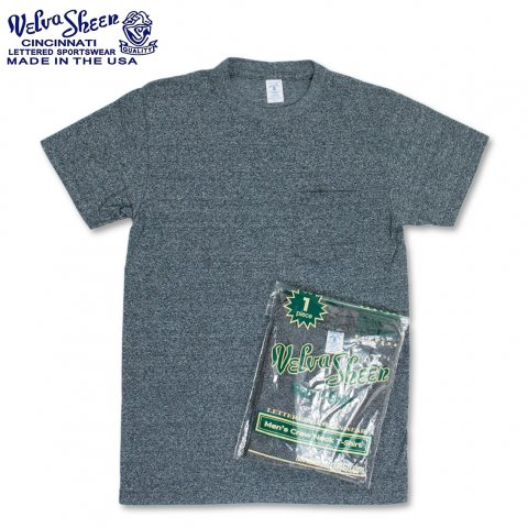 Velva Sheen 1PAC MOCK TWIST ベルバシーン ポケット付 クルーネック Tシャツ アメリカ製 ブラック