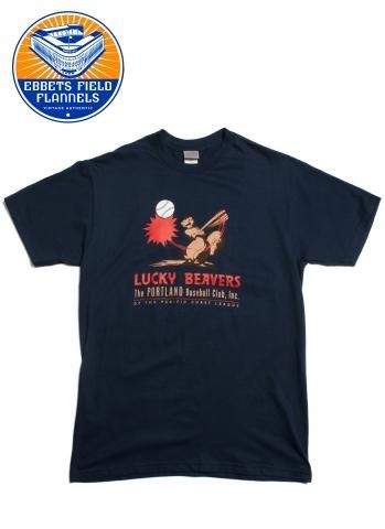 Ebbets Field Flannels Portland Lucky Beavers 1947 ٥åĥեɥեͥ륺 åӡС T ͥӡ