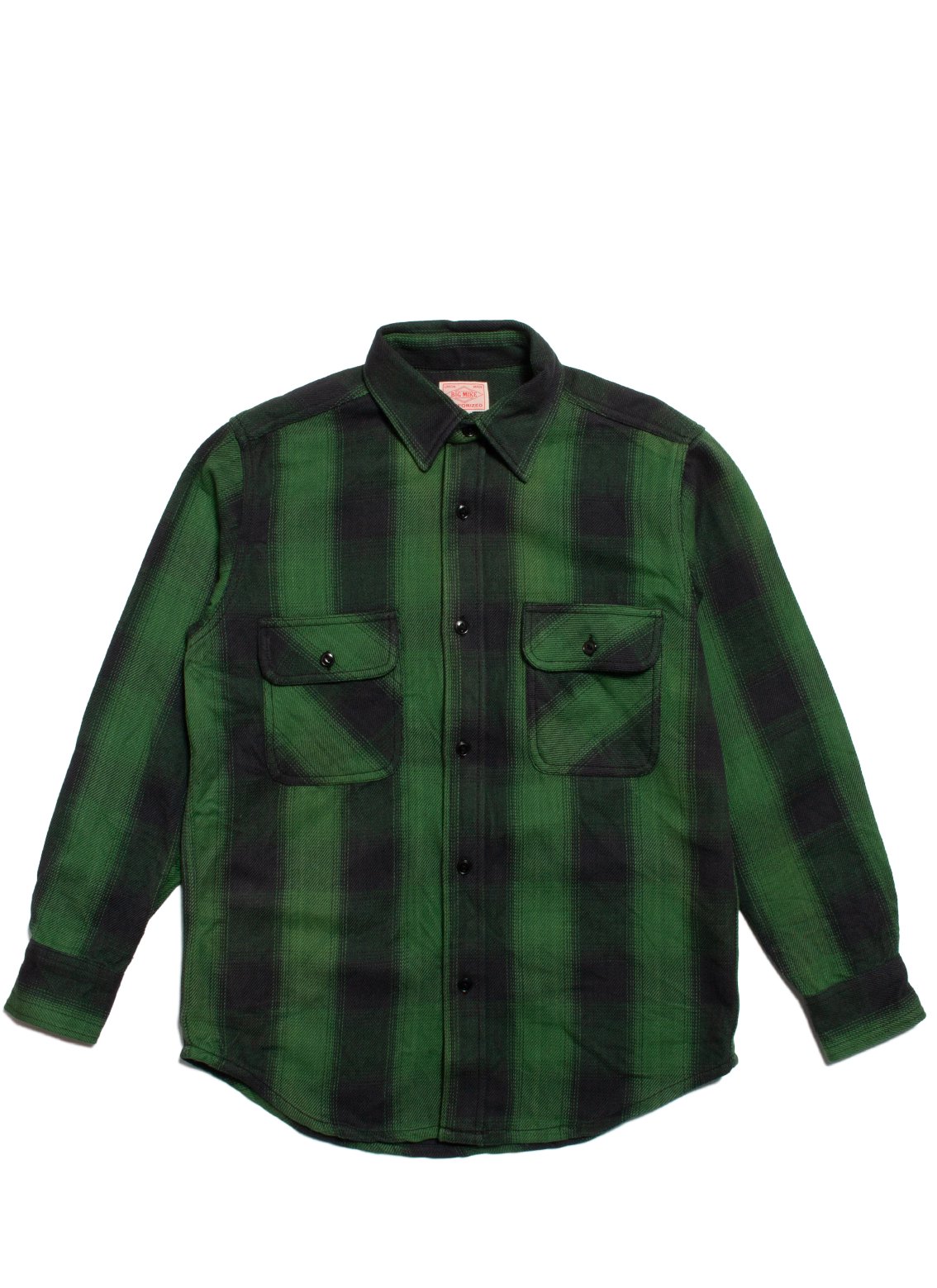 BIG MIKE / ビッグマイク] HEAVY FLANNEL SHIRTS ヘビー フランネルシャツ グリーン×ブラック - HARTLEY