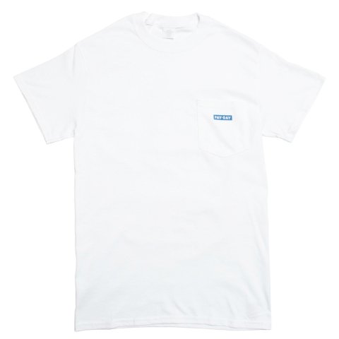 [PAYDAY / ペイデイ] <br>Tシャツ ワンポイント ポケット付き クルーネック PD-004TE ホワイト
