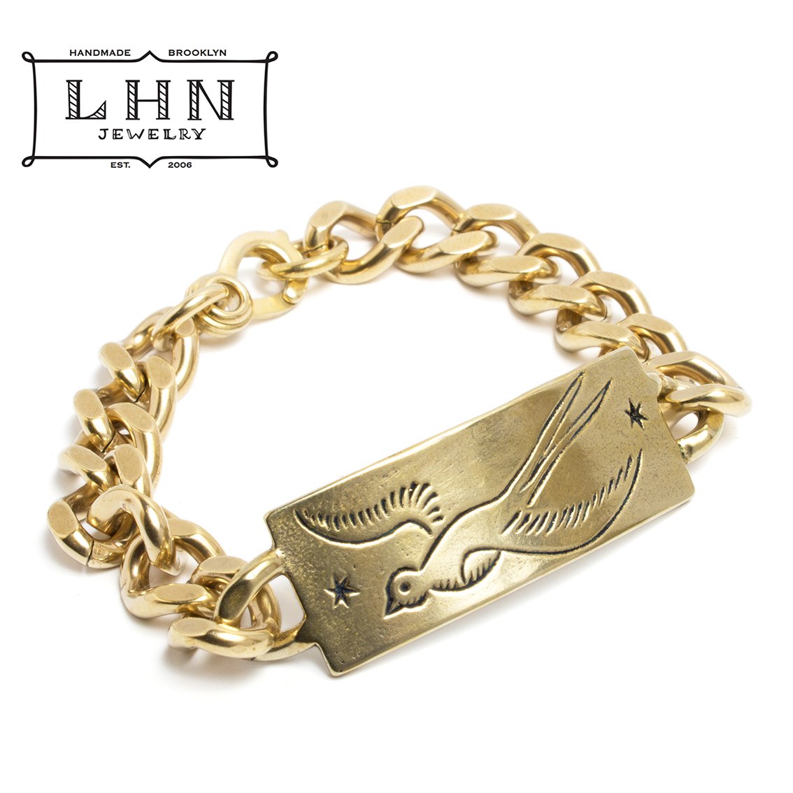 LHN Jewelry / エルエイチエヌジュエリー] × KMFG Swallow ID Bracelet