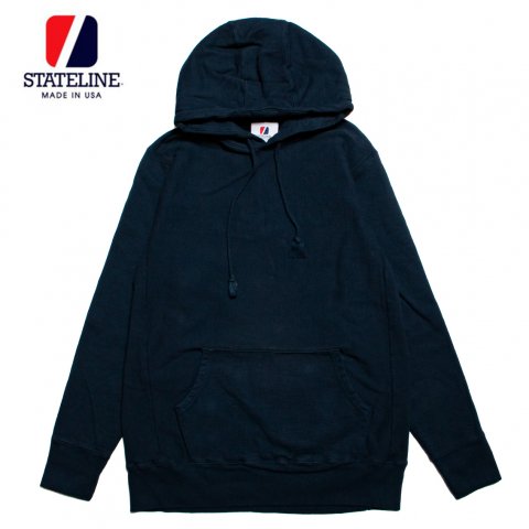 <img class='new_mark_img1' src='https://img.shop-pro.jp/img/new/icons20.gif' style='border:none;display:inline;margin:0px;padding:0px;width:auto;' />STATELINE 12oz ATHLETIC FIT PULLOVER HOODIE ステートライン アスレチックフィット プルオーバー アメリカ製 ネイビー