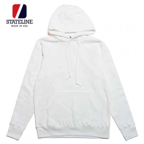 <img class='new_mark_img1' src='https://img.shop-pro.jp/img/new/icons20.gif' style='border:none;display:inline;margin:0px;padding:0px;width:auto;' />STATELINE 12oz ATHLETIC FIT PULLOVER HOODIE ステートライン アスレチックフィット プルオーバー アメリカ製 ホワイト