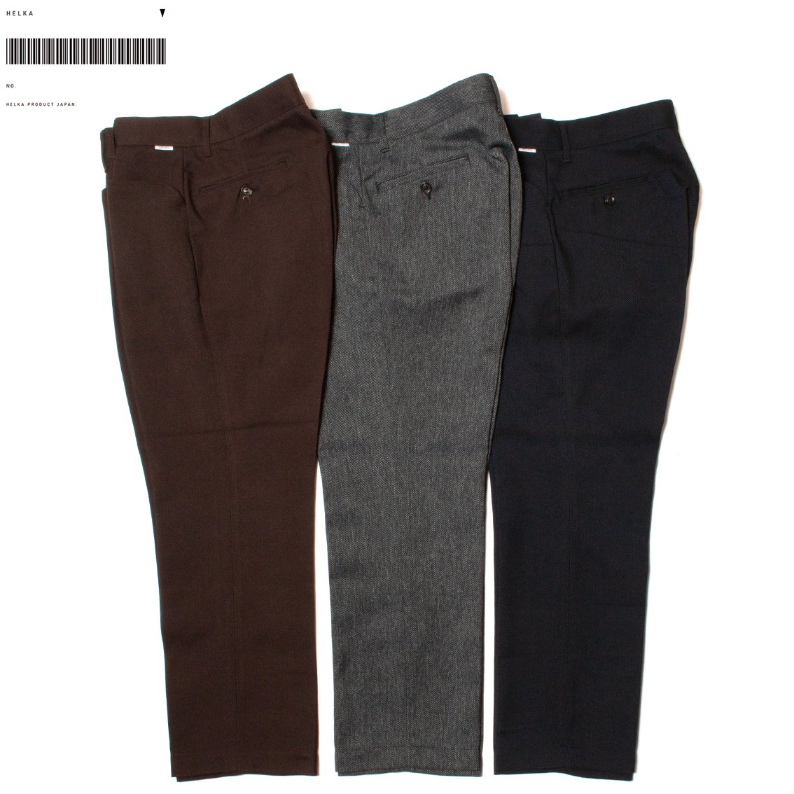 HELKA / ヘルカ] WOOL LIKE PE TWILL ウールライク トラウザー パンツ TROUSERS-05A 日本製 - HARTLEY