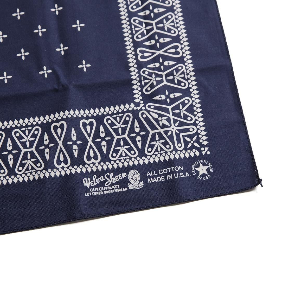 ブラッククロスバンダナ Velva Sheen / ベルバシーン] BANDANA CROSS バンダナ クロス