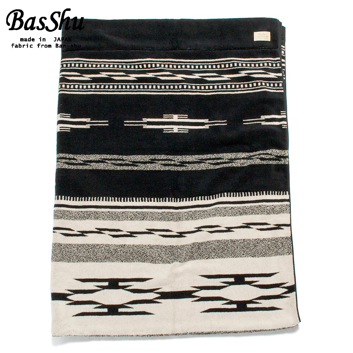 BasShu / バッシュ] Cotton Pile Blanket Native Motif パイル
