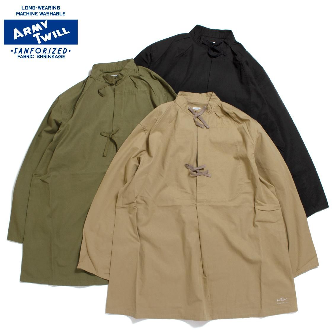 ARMY TWILL / アーミーツイル] Broken Twill Smock スモック 長袖 - HARTLEY