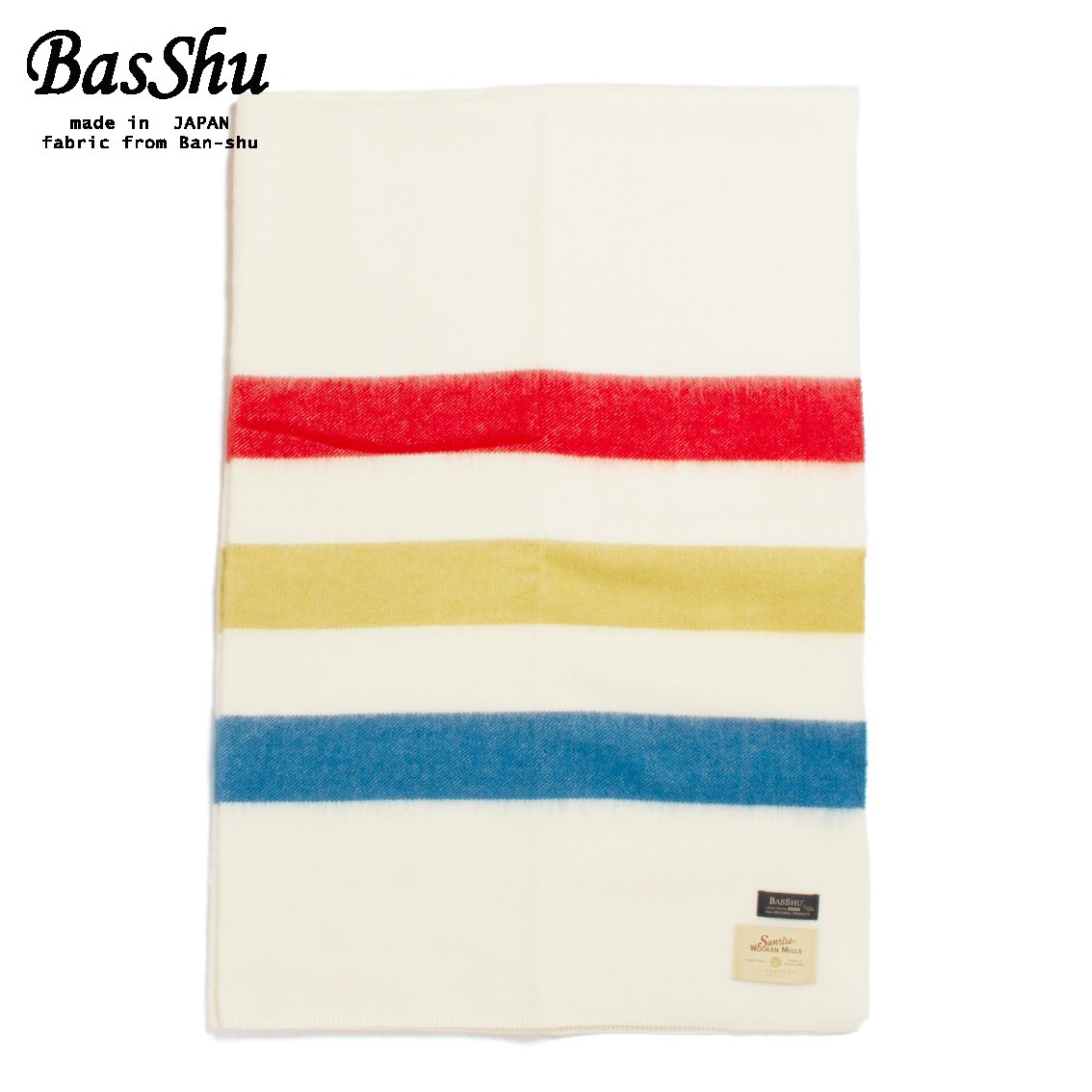 BasShu バッシュ ウールブランケット 130×180 マルチボーダー2 泉大津 日本製 Wool Blanket - HARTLEY