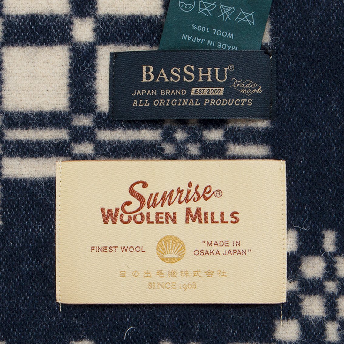 BasShu / バッシュ] Wool Blanket ウールブランケット 153×180