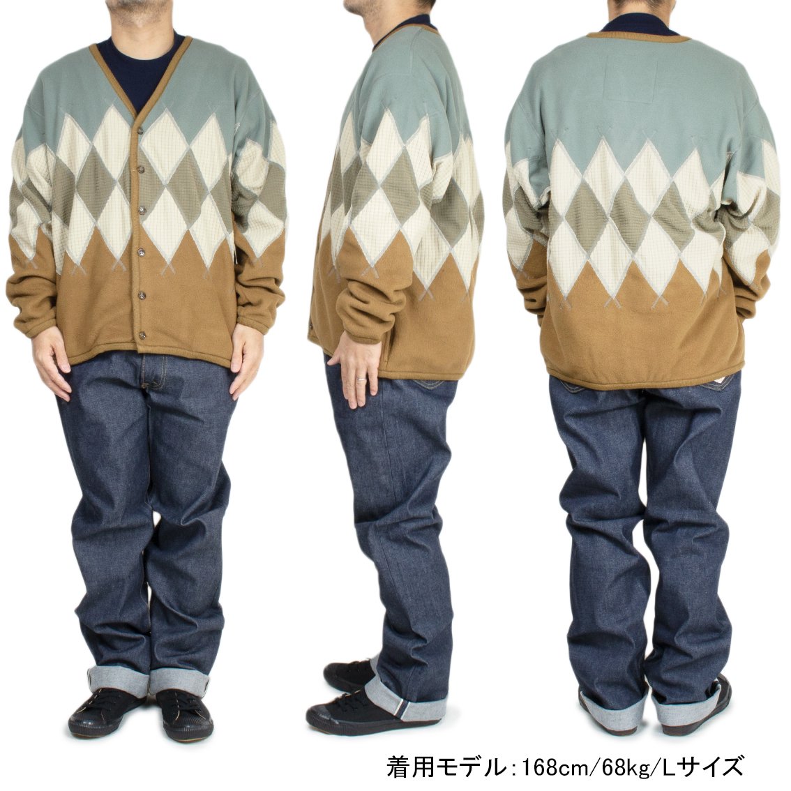 BURLAP OUTFITTER / バーラップアウトフィッター] ARGYLE FLEECE