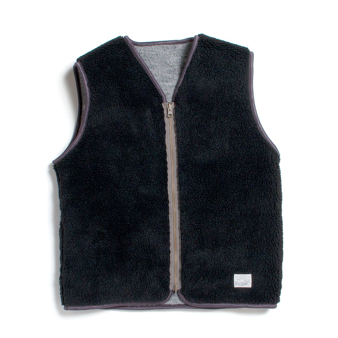 RIDING HIGH / ライディング ハイ] PILE BOA REVERSIBLE VEST パイル ＆ ボア リバーシブル ベスト ウール  日本製 ミックスグレー - HARTLEY