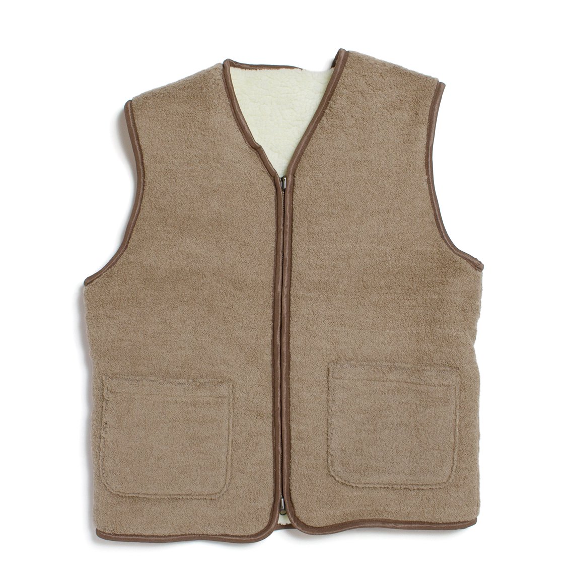 RIDING HIGH / ライディング ハイ] PILE BOA REVERSIBLE VEST パイル ＆ ボア リバーシブル ベスト ウール  日本製 ベージュ - HARTLEY