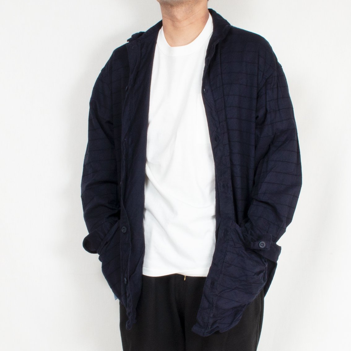 TENDER Co. / テンダー コー] 441 COMPASS POCKET SHIRT コンパス ポケットシャツ イギリス製 HADAL  BLUE - HARTLEY