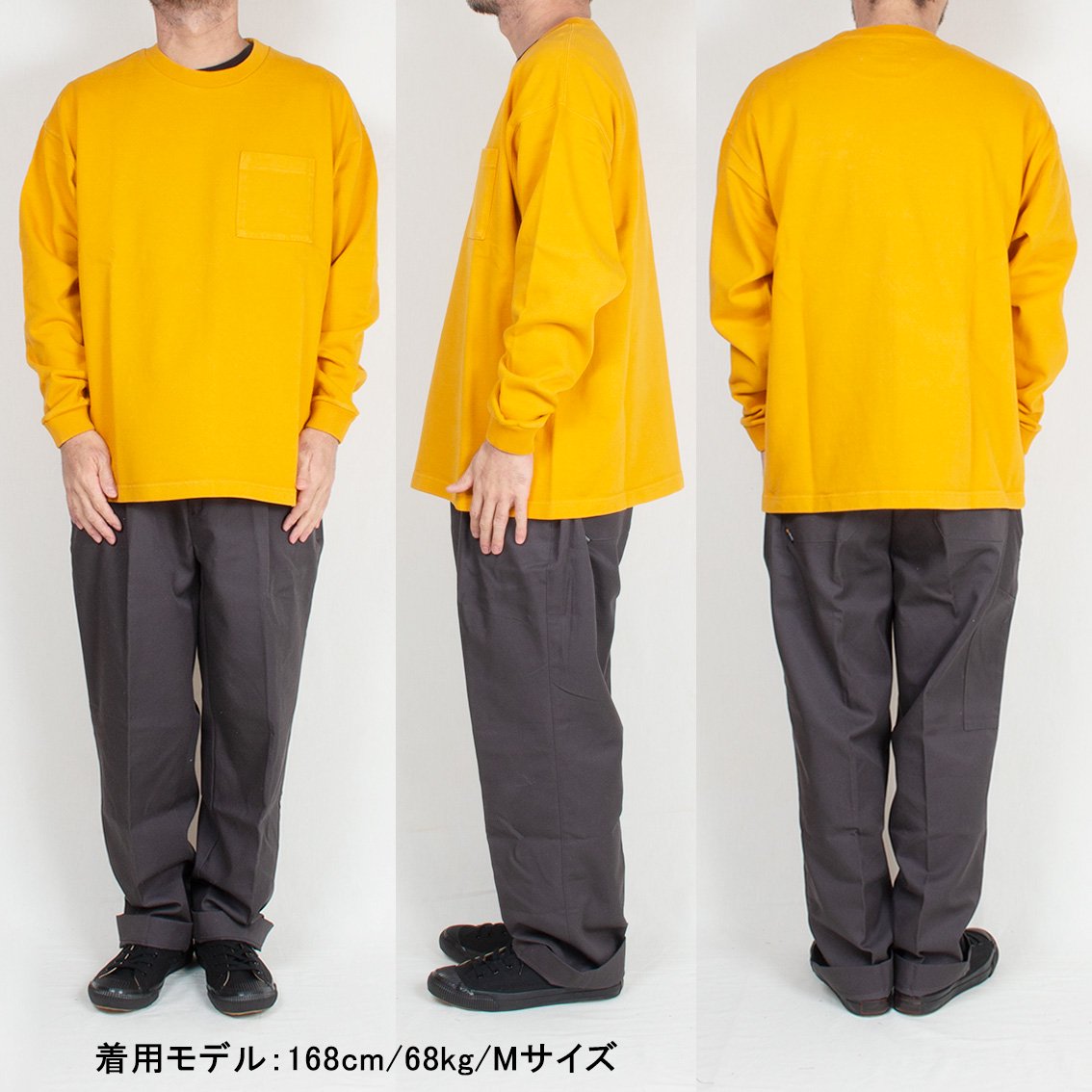 HARDIN KNITWEAR / ハーディンニットウェア] ヘビーオンス ロングスリーブ Tシャツ ポケット付き - HARTLEY