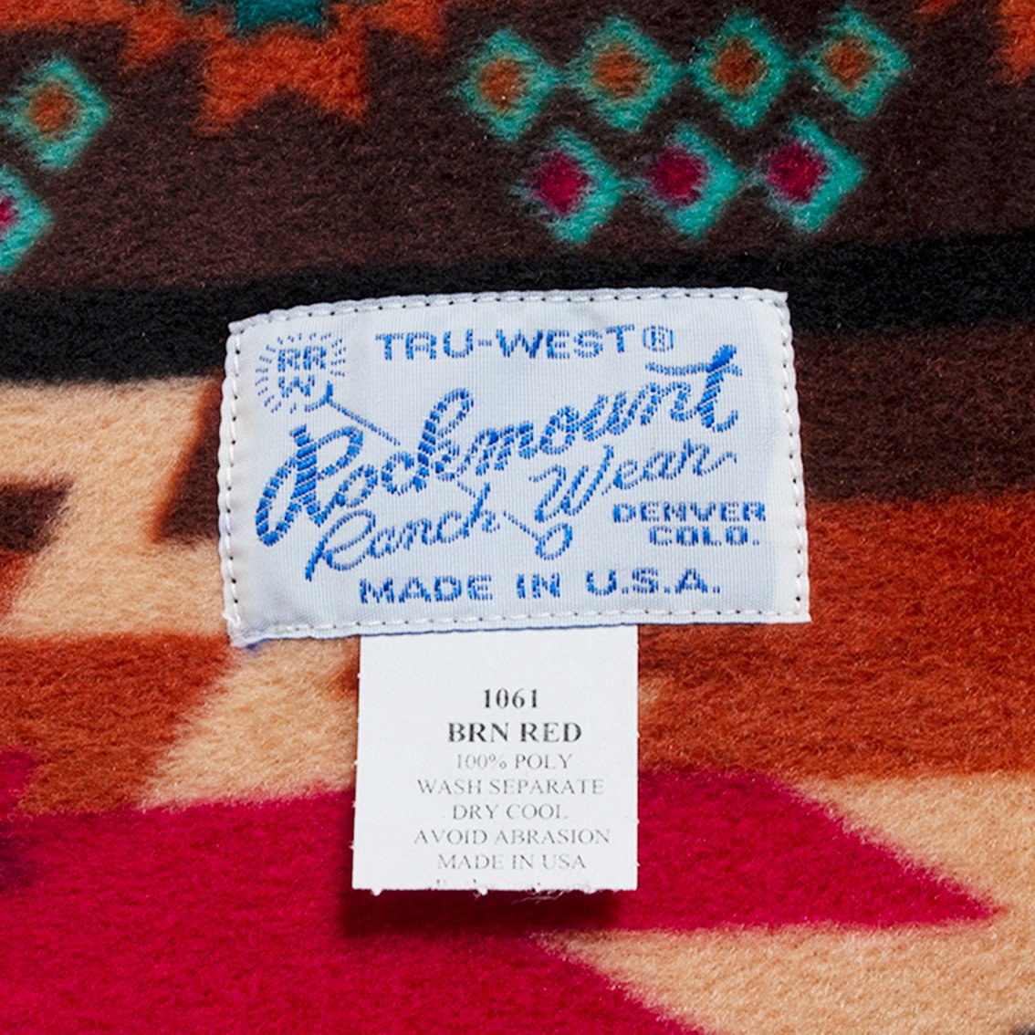 Rockmount Ranch Wear / ロックマウント] Fleece Western Blanket 1061 フリース ブランケット  180×145 アメリカ製 - HARTLEY