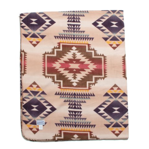 [Rockmount Ranch Wear / ロックマウント] <br>Fleece Western Blanket 1090 TAN フリース ブランケット 180×145 アメリカ製