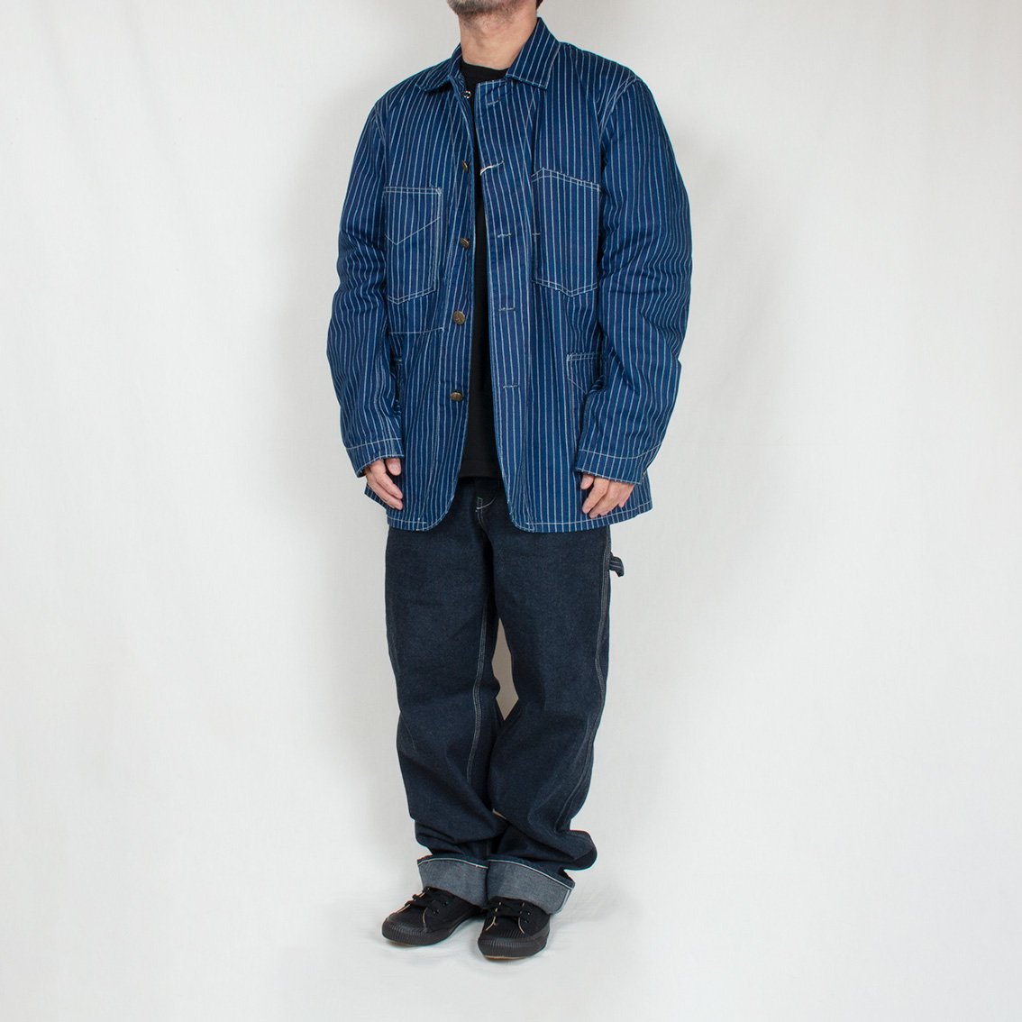 HEADLIGHT / ヘッドライト] 9oz. WABASH STRIPE WORK COAT