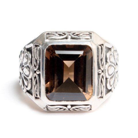 [LHN Jewelry / エルエイチエヌジュエリー] <br>Smokey Quartz Rocco Ring ロッコリング 指輪 アメリカ製