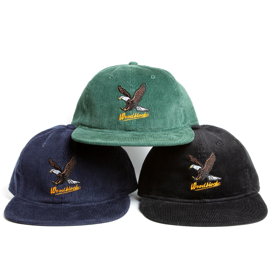 WOODBLOCK / ウッドブロック] EMBROIDERY EAGLE CORDUROY CAP イーグル