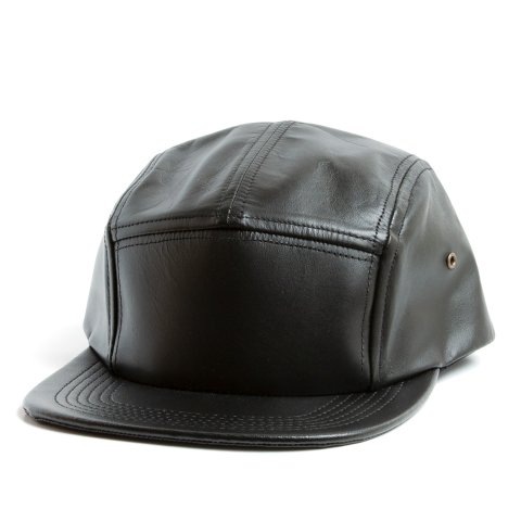 [Emstate by Winner Caps / エムステイトバイウィナーキャップ] <br>Cowhide Leather 5 Panel Camp Cap レザー キャンプキャップ アメリカ製
