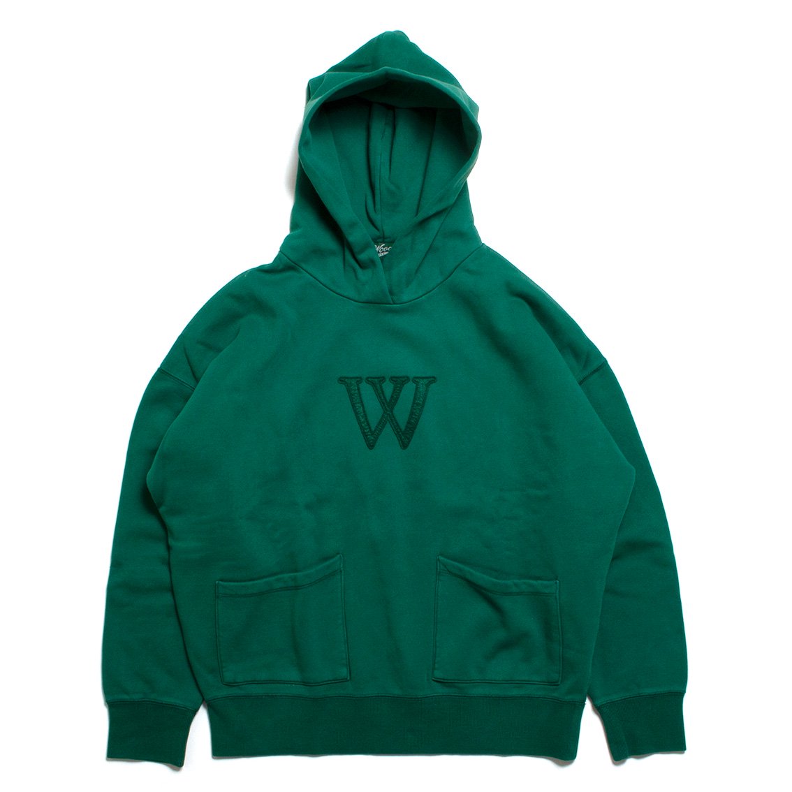 WOODBLOCK / ウッドブロック] W FELT PATCHED PIGMENT SWEAT HOODIE