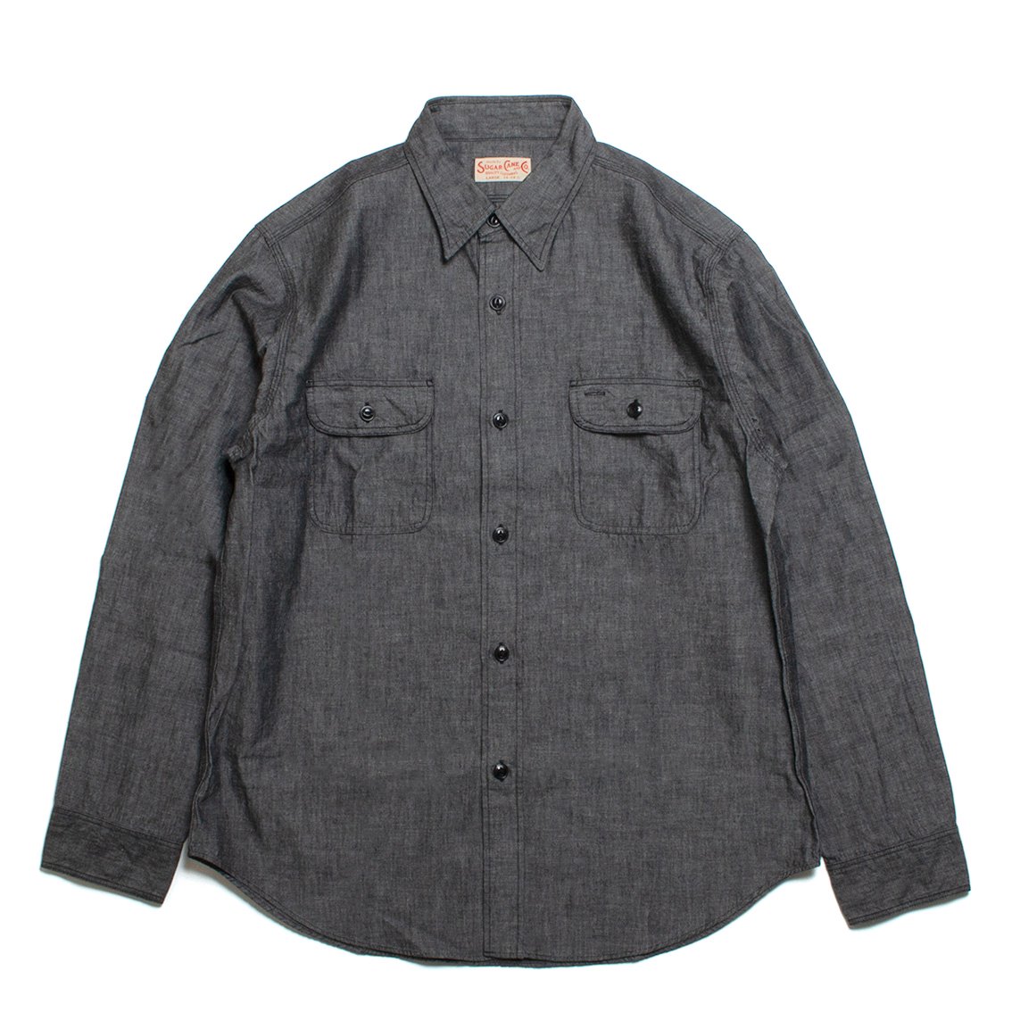 SUGAR CANE / シュガーケーン] BLACK CHAMBRAY WORK SHIRT ブラック