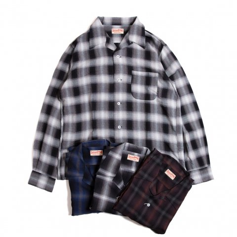 [SUGAR CANE / 奬]<br>RAYON OMBRE CHECK OPEN SHIRT 졼 ֥å ץ󥫥顼 SC29120