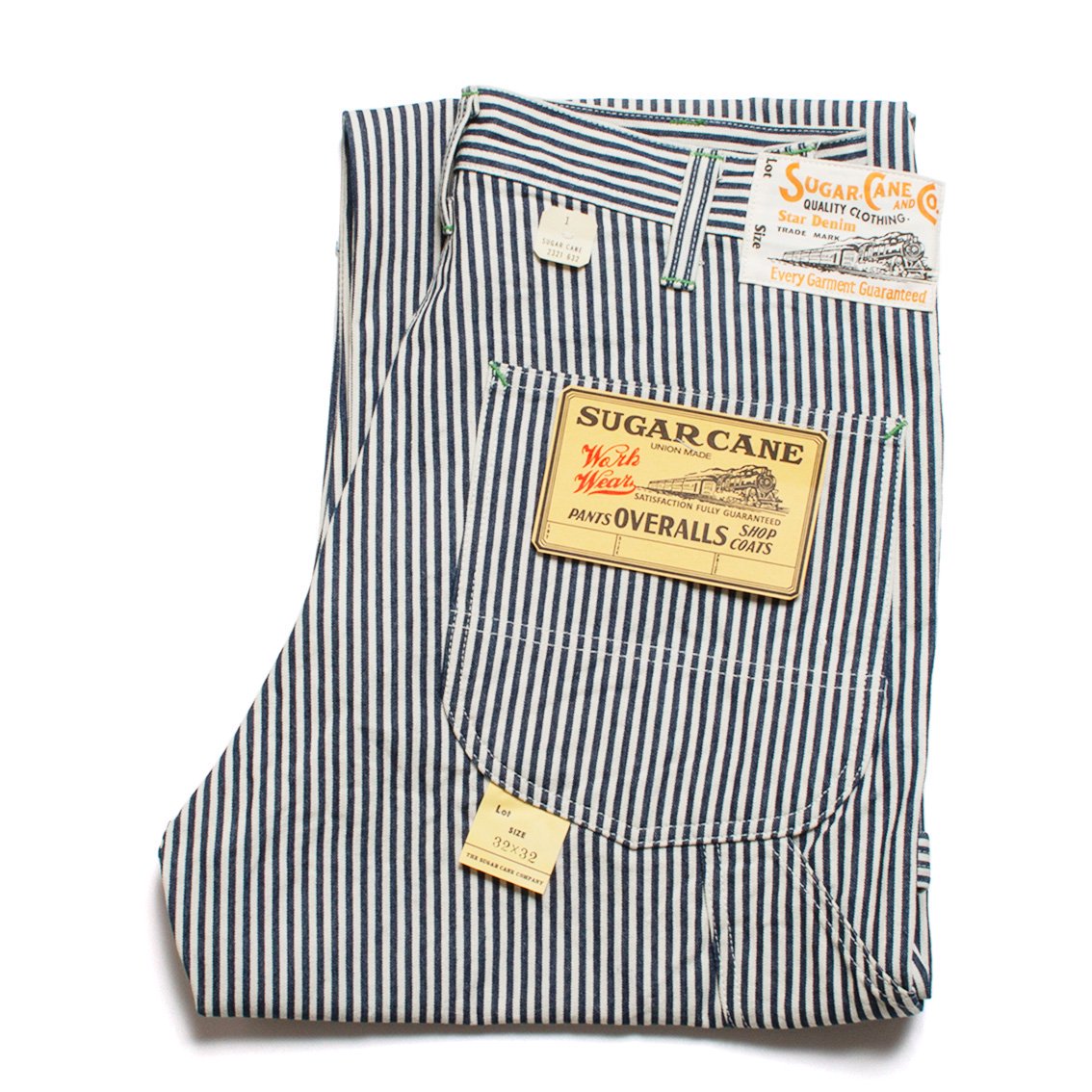 SUGAR CANE / シュガーケーン] 11oz. HICKORY STRIPE WORK PANTS ヒッコリーストライプ ワークパンツ  SC41823 - HARTLEY